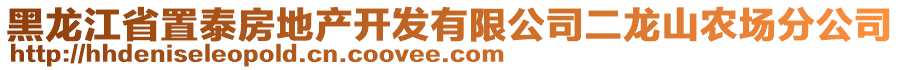 黑龍江省置泰房地產(chǎn)開發(fā)有限公司二龍山農(nóng)場分公司