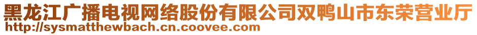 黑龍江廣播電視網(wǎng)絡(luò)股份有限公司雙鴨山市東榮營業(yè)廳