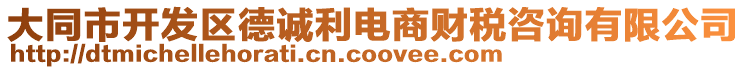 大同市開發(fā)區(qū)德誠利電商財稅咨詢有限公司