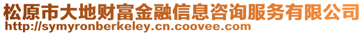 松原市大地財富金融信息咨詢服務有限公司