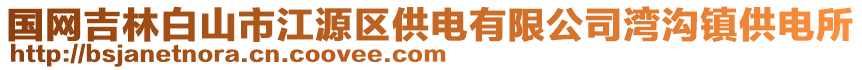 國網(wǎng)吉林白山市江源區(qū)供電有限公司灣溝鎮(zhèn)供電所