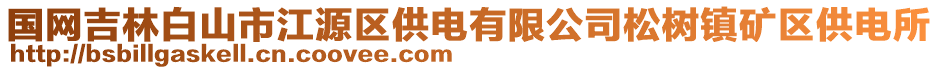 國(guó)網(wǎng)吉林白山市江源區(qū)供電有限公司松樹(shù)鎮(zhèn)礦區(qū)供電所