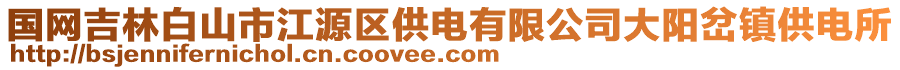 國(guó)網(wǎng)吉林白山市江源區(qū)供電有限公司大陽岔鎮(zhèn)供電所