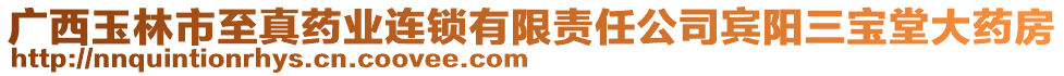 廣西玉林市至真藥業(yè)連鎖有限責(zé)任公司賓陽(yáng)三寶堂大藥房