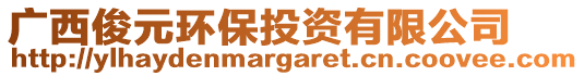 廣西俊元環(huán)保投資有限公司