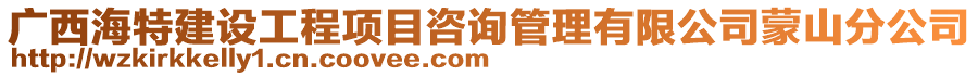 廣西海特建設工程項目咨詢管理有限公司蒙山分公司