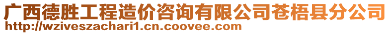 廣西德勝工程造價咨詢有限公司蒼梧縣分公司