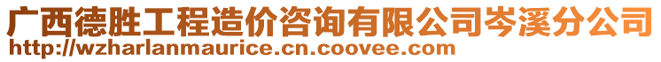 廣西德勝工程造價咨詢有限公司岑溪分公司