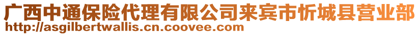 廣西中通保險(xiǎn)代理有限公司來(lái)賓市忻城縣營(yíng)業(yè)部