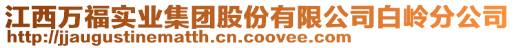 江西萬福實業(yè)集團股份有限公司白嶺分公司