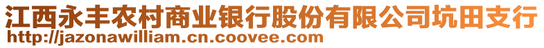 江西永豐農(nóng)村商業(yè)銀行股份有限公司坑田支行