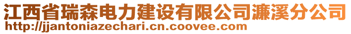 江西省瑞森電力建設(shè)有限公司濂溪分公司