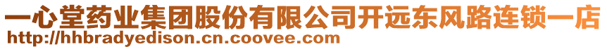 一心堂藥業(yè)集團(tuán)股份有限公司開遠(yuǎn)東風(fēng)路連鎖一店