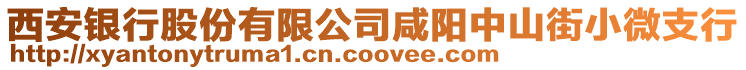 西安銀行股份有限公司咸陽中山街小微支行
