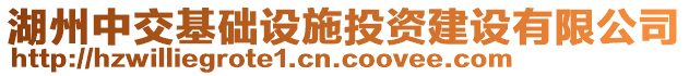 湖州中交基礎(chǔ)設(shè)施投資建設(shè)有限公司