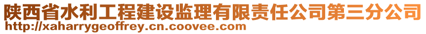 陜西省水利工程建設(shè)監(jiān)理有限責(zé)任公司第三分公司