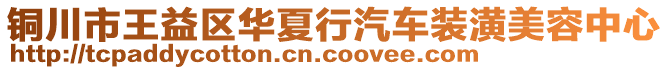 銅川市王益區(qū)華夏行汽車裝潢美容中心