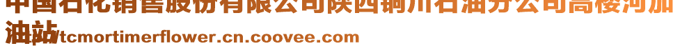 中國石化銷售股份有限公司陜西銅川石油分公司高樓河加
油站