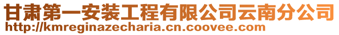 甘肅第一安裝工程有限公司云南分公司