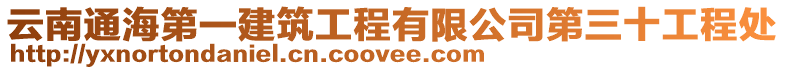 云南通海第一建筑工程有限公司第三十工程處