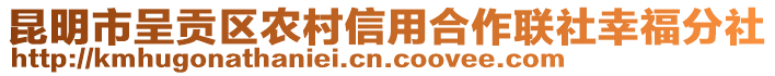 昆明市呈貢區(qū)農(nóng)村信用合作聯(lián)社幸福分社