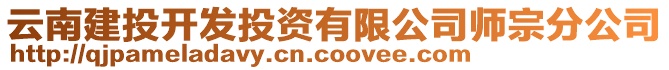 云南建投開發(fā)投資有限公司師宗分公司