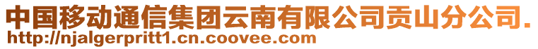 中國移動通信集團(tuán)云南有限公司貢山分公司.