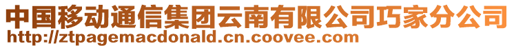 中國(guó)移動(dòng)通信集團(tuán)云南有限公司巧家分公司