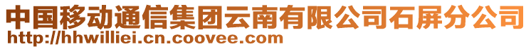 中國移動通信集團云南有限公司石屏分公司