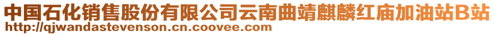 中國石化銷售股份有限公司云南曲靖麒麟紅廟加油站B站