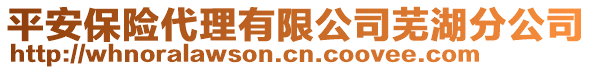 平安保險代理有限公司蕪湖分公司