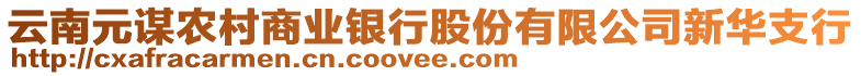 云南元謀農村商業銀行股份有限公司新華支行