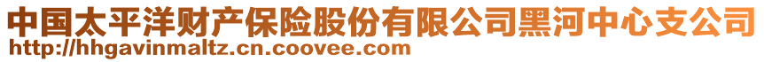 中國太平洋財產保險股份有限公司黑河中心支公司