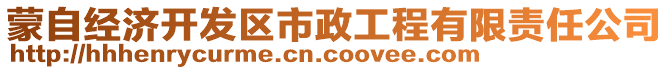 蒙自經(jīng)濟(jì)開發(fā)區(qū)市政工程有限責(zé)任公司