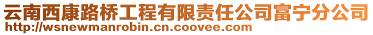 云南西康路橋工程有限責任公司富寧分公司
