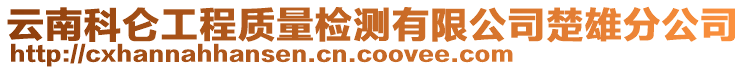 云南科侖工程質量檢測有限公司楚雄分公司