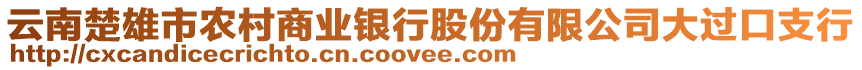 云南楚雄市農(nóng)村商業(yè)銀行股份有限公司大過(guò)口支行