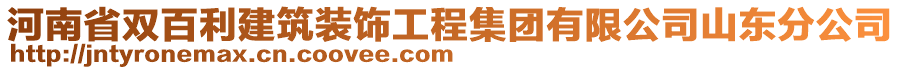 河南省雙百利建筑裝飾工程集團有限公司山東分公司