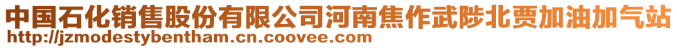 中國石化銷售股份有限公司河南焦作武陟北賈加油加氣站