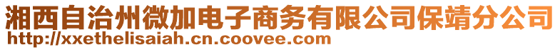 湘西自治州微加電子商務(wù)有限公司保靖分公司