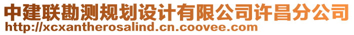 中建聯(lián)勘測規(guī)劃設(shè)計有限公司許昌分公司