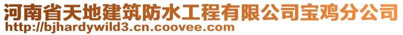 河南省天地建筑防水工程有限公司寶雞分公司