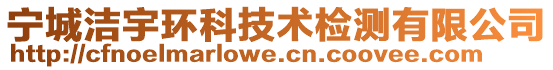 寧城潔宇環(huán)科技術(shù)檢測有限公司