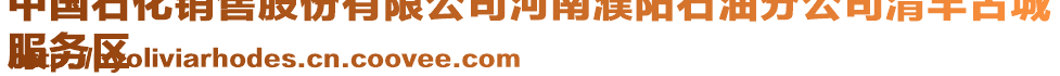中國(guó)石化銷售股份有限公司河南濮陽石油分公司清豐古城
服務(wù)區(qū)