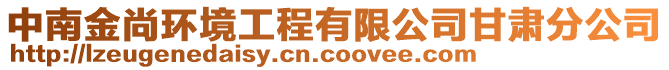 中南金尚環境工程有限公司甘肅分公司