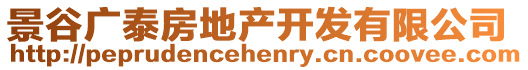 景谷廣泰房地產(chǎn)開發(fā)有限公司