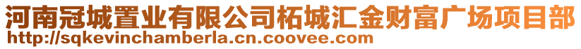 河南冠城置業有限公司柘城匯金財富廣場項目部