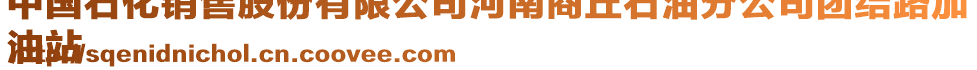 中國石化銷售股份有限公司河南商丘石油分公司團結路加
油站
