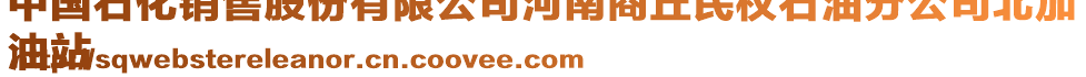 中國(guó)石化銷售股份有限公司河南商丘民權(quán)石油分公司北加
油站