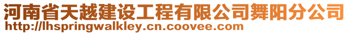 河南省天越建設(shè)工程有限公司舞陽分公司